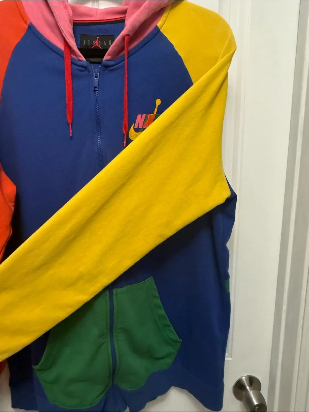 Jordan 5 Bel Air Throwback Jumpman Classics Full-zip Hoodie Size XL (51-3)